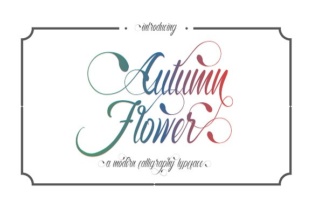 Autumn Flower Font for Elegant Editorial Design