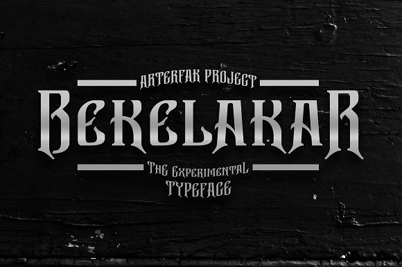 Bekelakar Font for Gothic Crafts and Metal Style Products