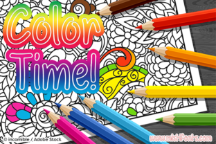 Color Time Font: Creative Outline Type for Makers