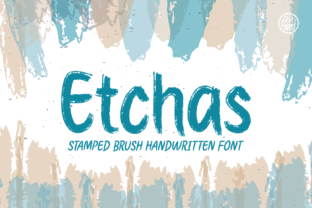 Etchas Font: A Stamped Brush Typeface for Makers