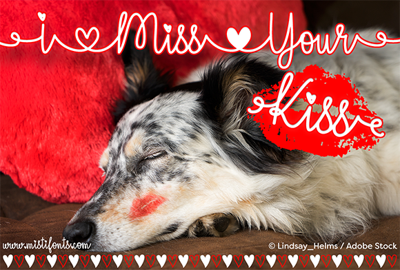 I Miss Your Kiss Font for Handmade Crafts