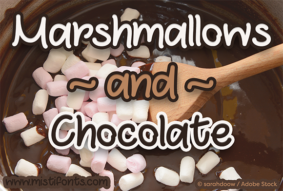 Marshmallows and Chocolate Font for Small Business Branding